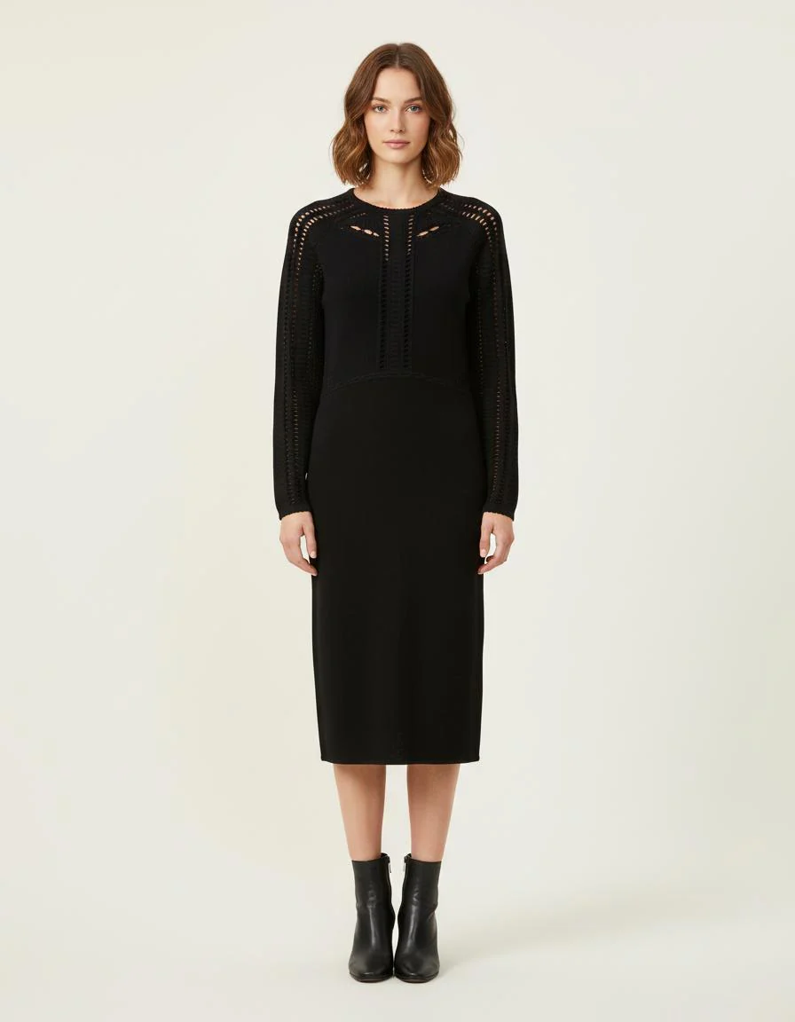 Robe Tube En Maille Ajourée - Taille M/38