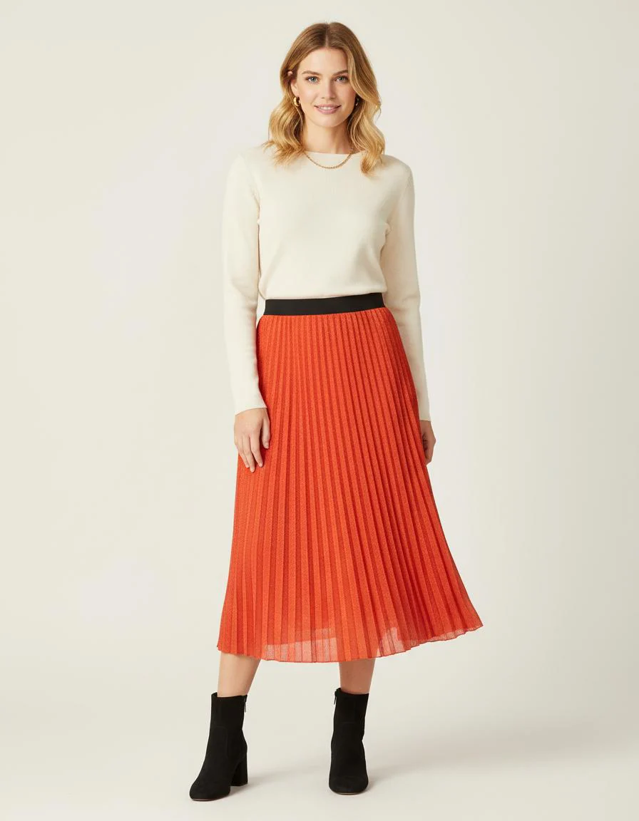 Jupe Plissée En Maille Lurex - Taille S/36