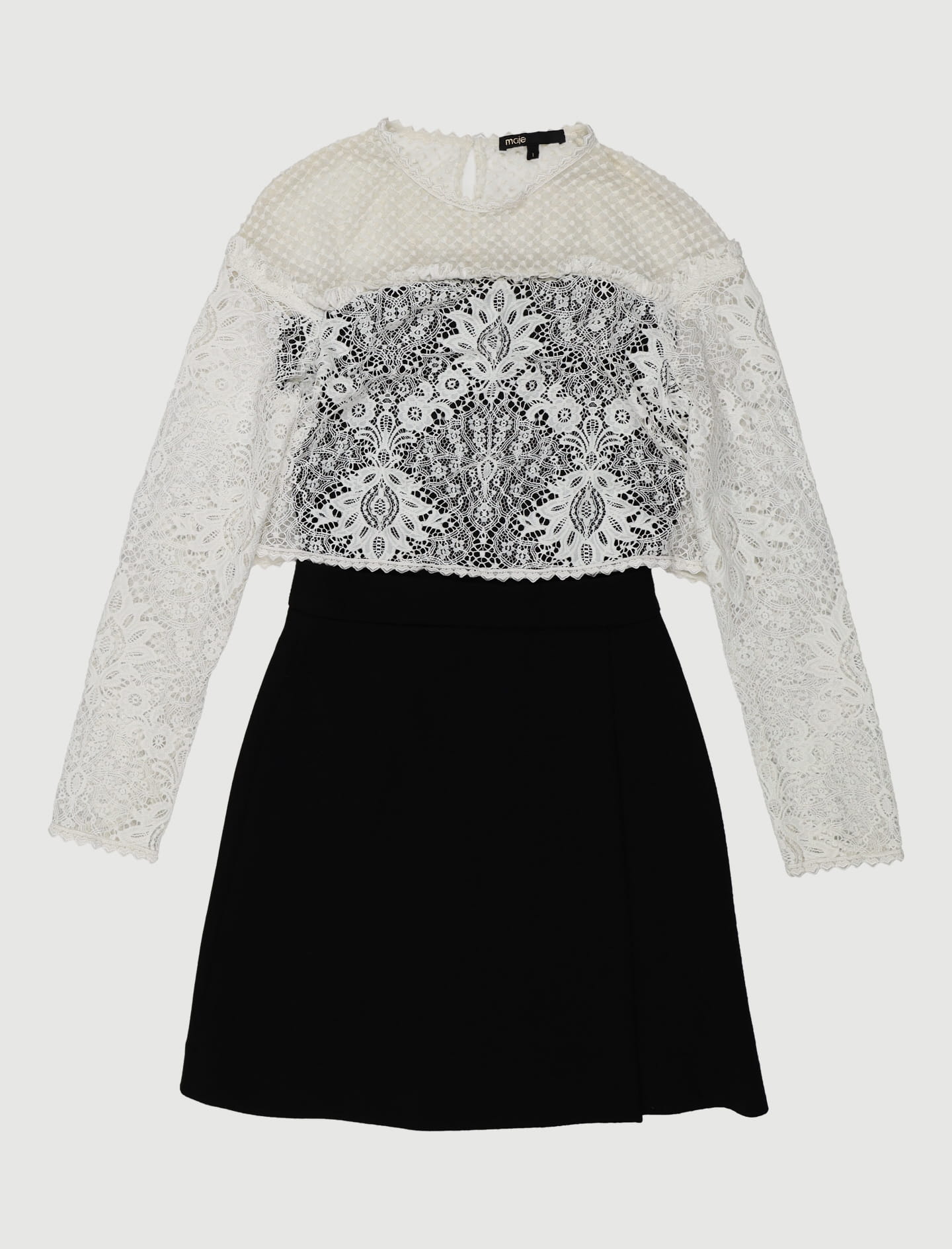 Robe Avec Dentelle Et Plumetis - Taille S/36 - Image 2