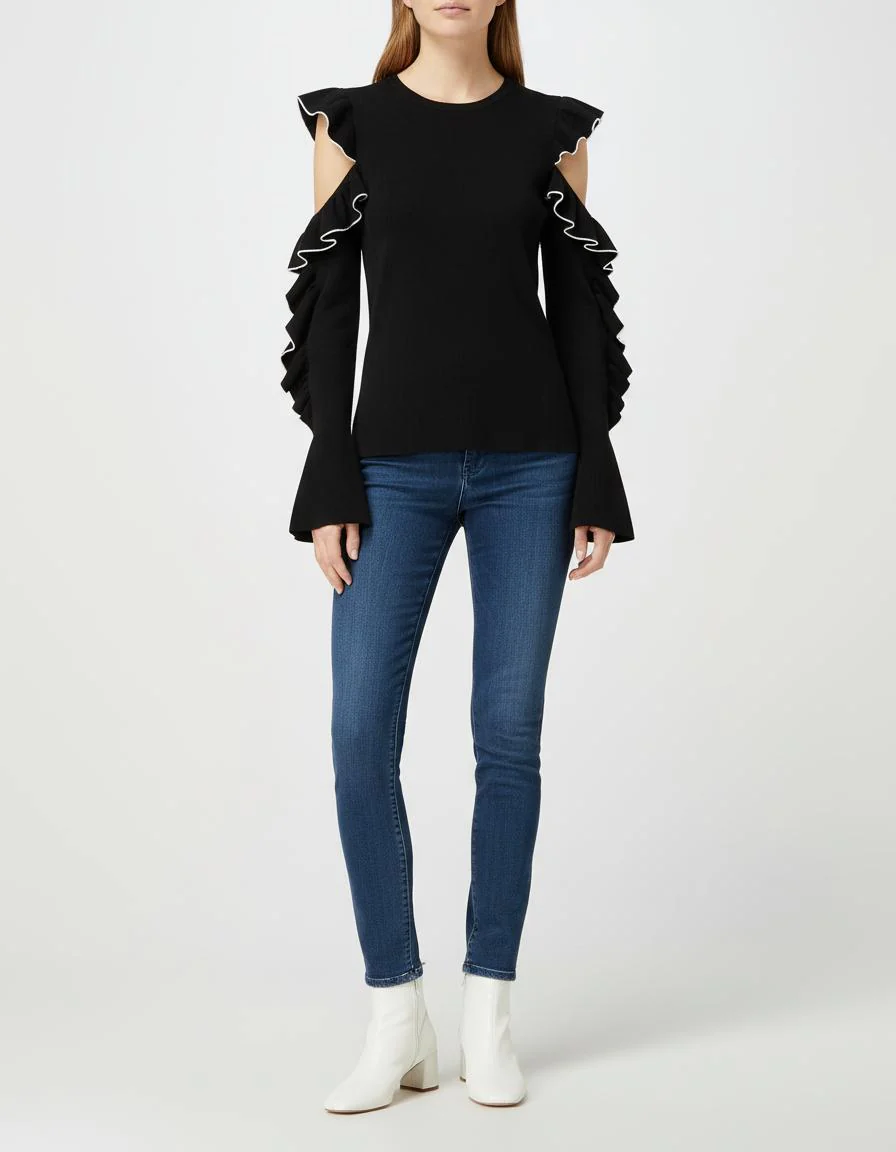 Pull En Maille Avec Épaules Dénudées - Taille S/36