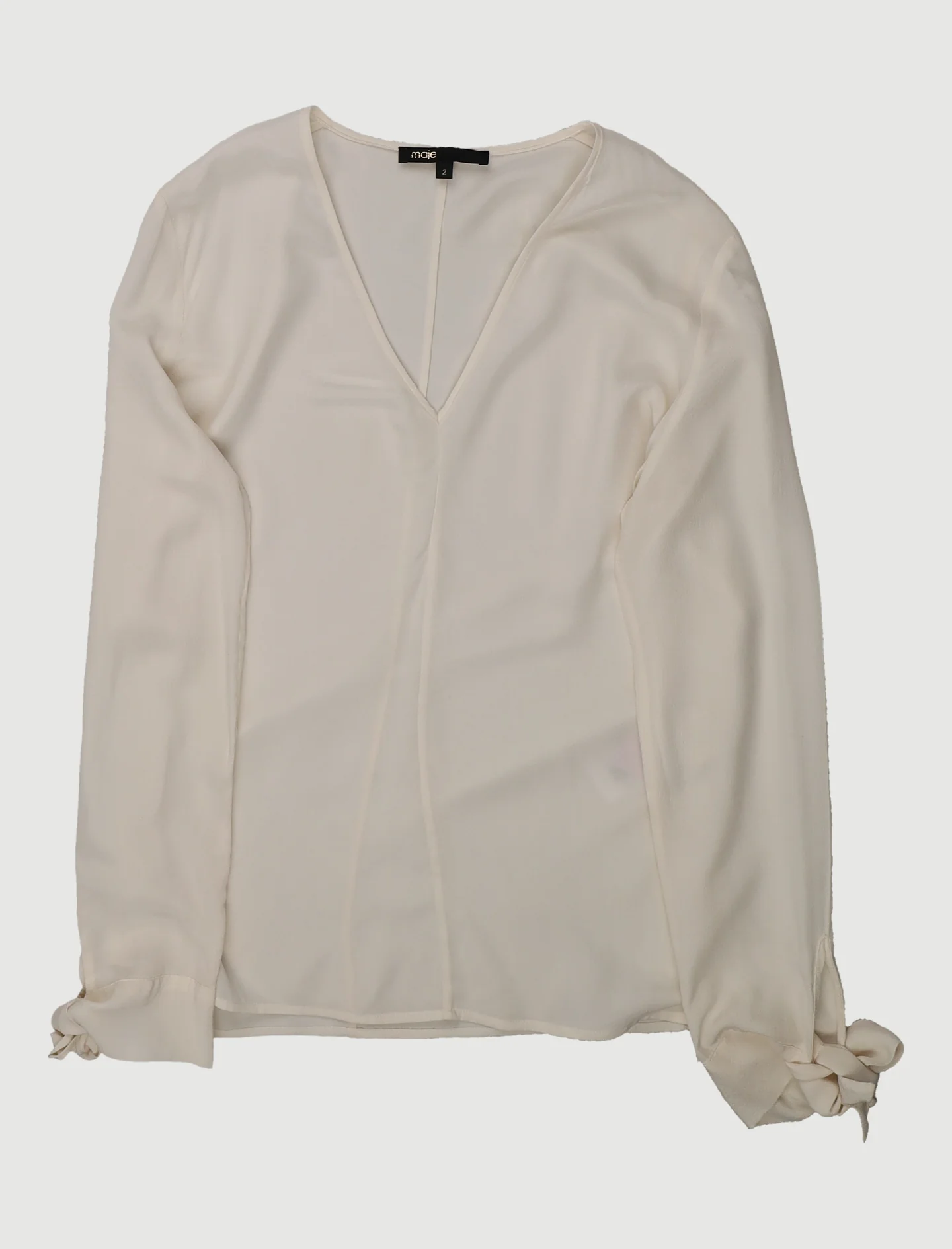 Blouse En Soie Avec Détails Noués - Taille M/38 - Image 2