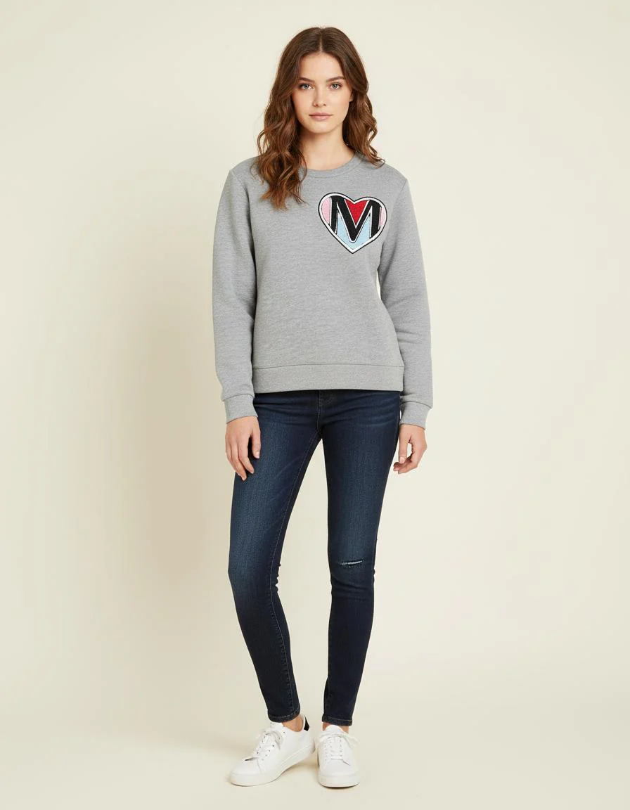 Sweat En Néoprène Avec Écusson Brodé - Taille S/36