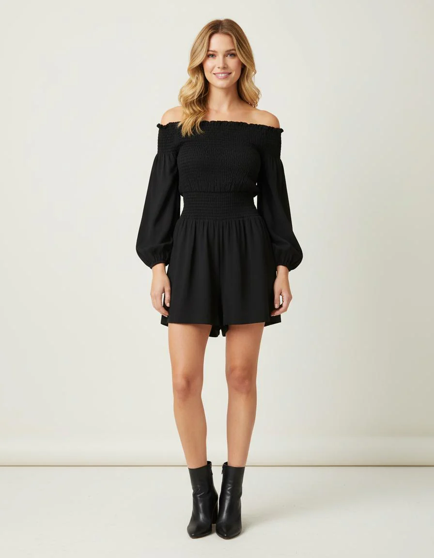 Combishort Avec Smocks - Taille XS/34