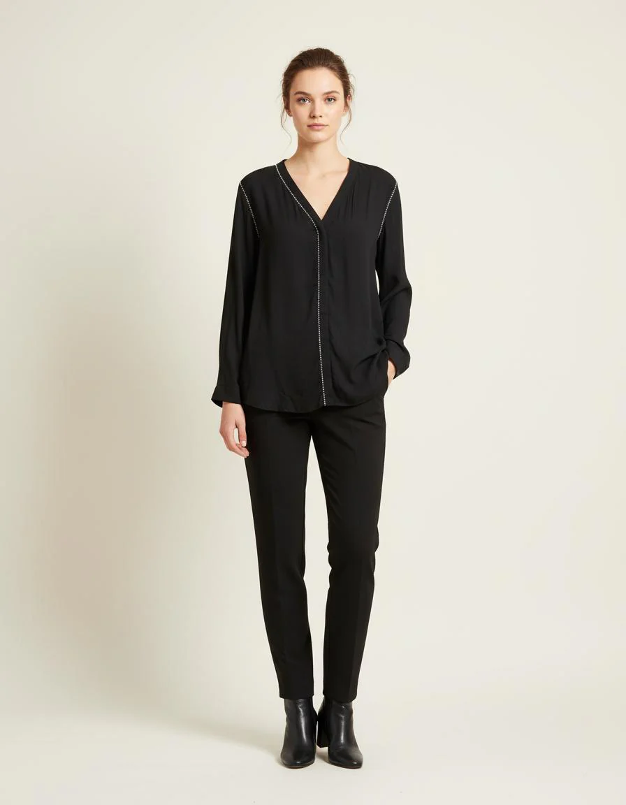 Chemise Soyeuse Avec Jours Échelle - Taille M/38