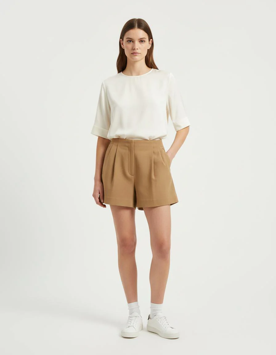 Short En Coton Mélangé - Taille S/36