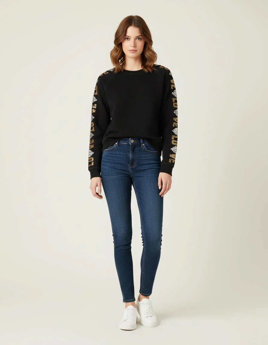 Sweat-Shirt Avec Sequins - Taille S/36