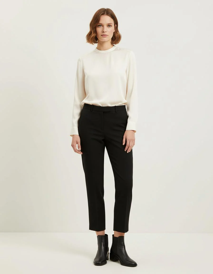 Pantalon 7/8 En Crêpeâ - Taille XS/34