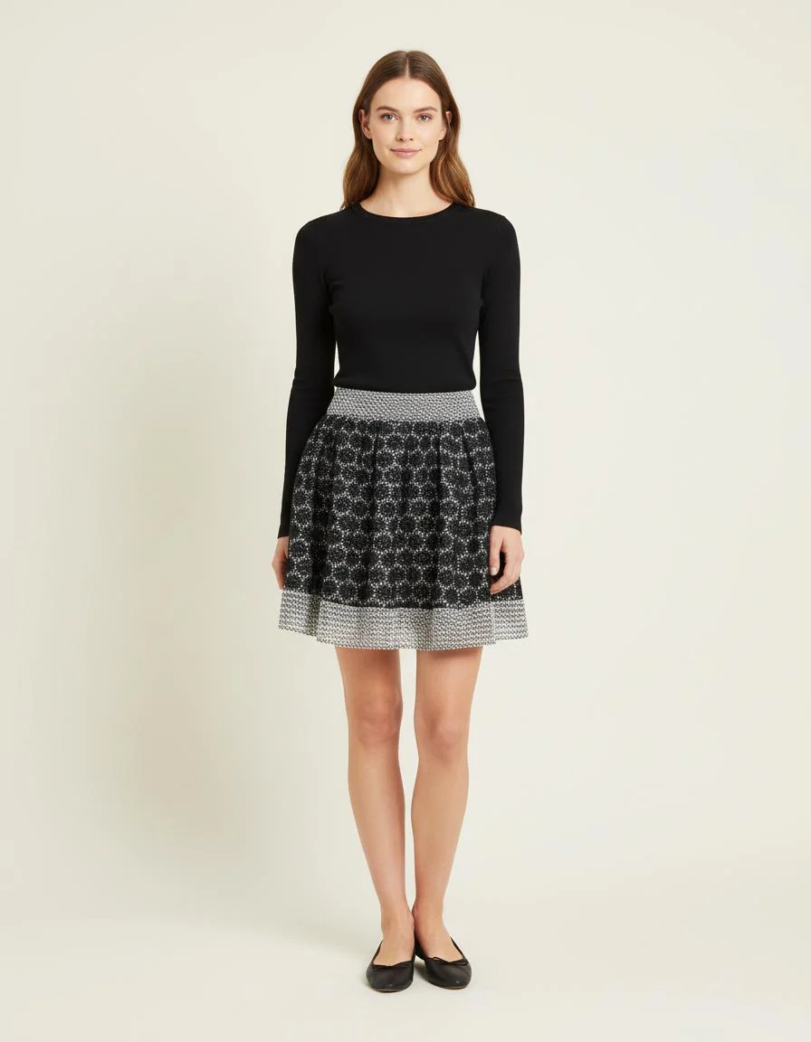 Jupe Patineuse En Dentelle - Taille S/36