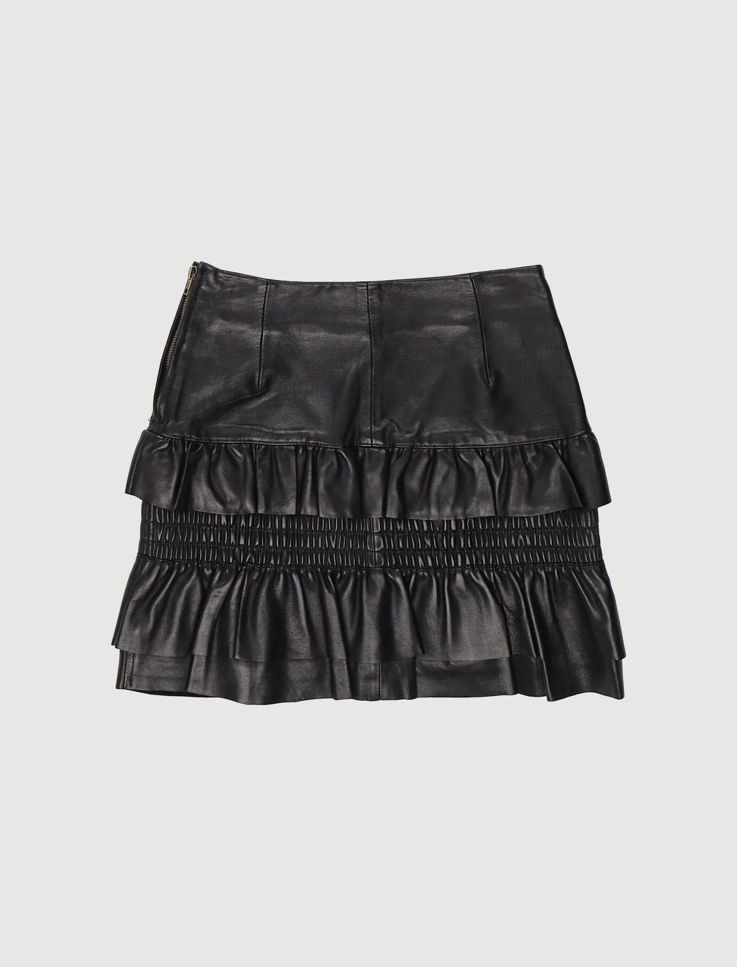 Jupe En Cuir À Volants - Taille XS/34 - Image 3