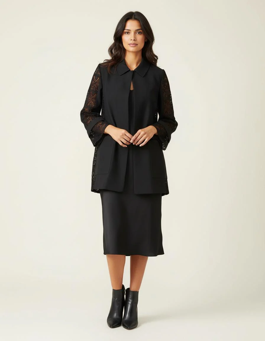 Manteau Avec Découpes En Dentelle - Taille S/36