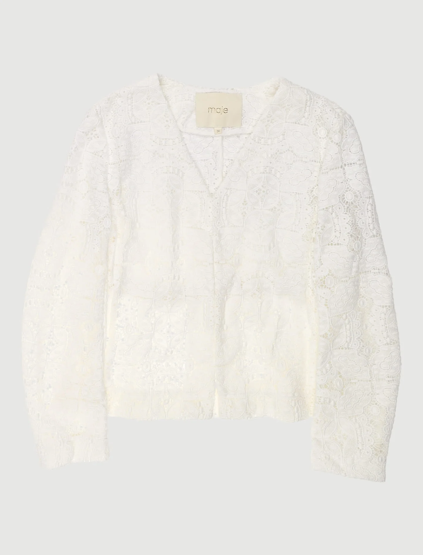 Veste Courte En Guipure De Dentelle - Taille S/36 - Image 2