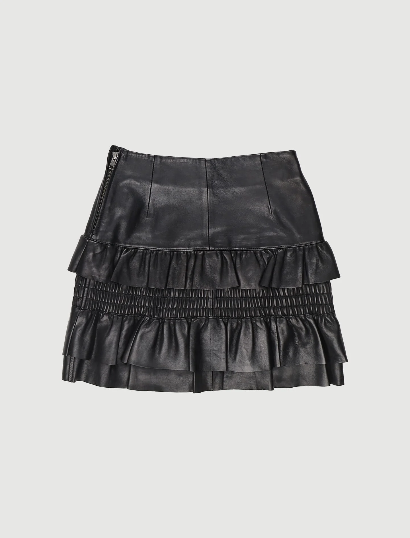 Jupe En Cuir À Volants - Taille XS/34 - Image 3