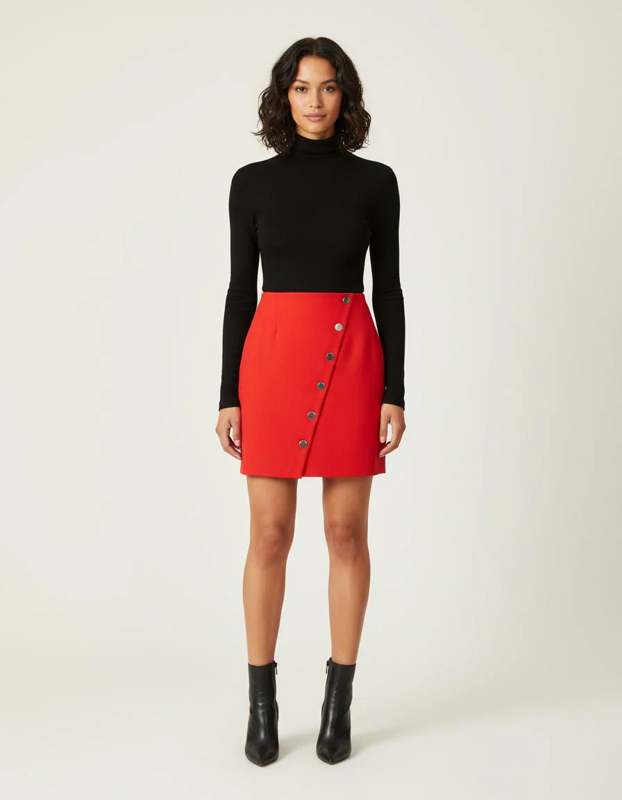 Jupe Courte Avec Pression - Taille S/36