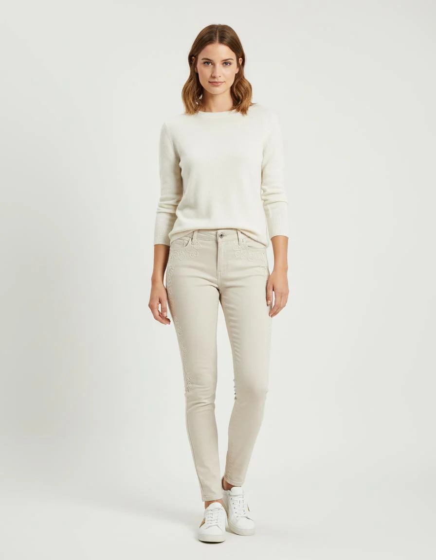 Jean Skinny Avec Broderies - Taille S/36