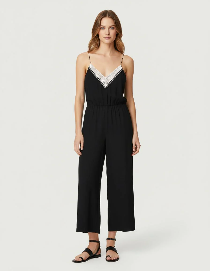 Combinaison-Pantalon En Crêpe - Taille S/36