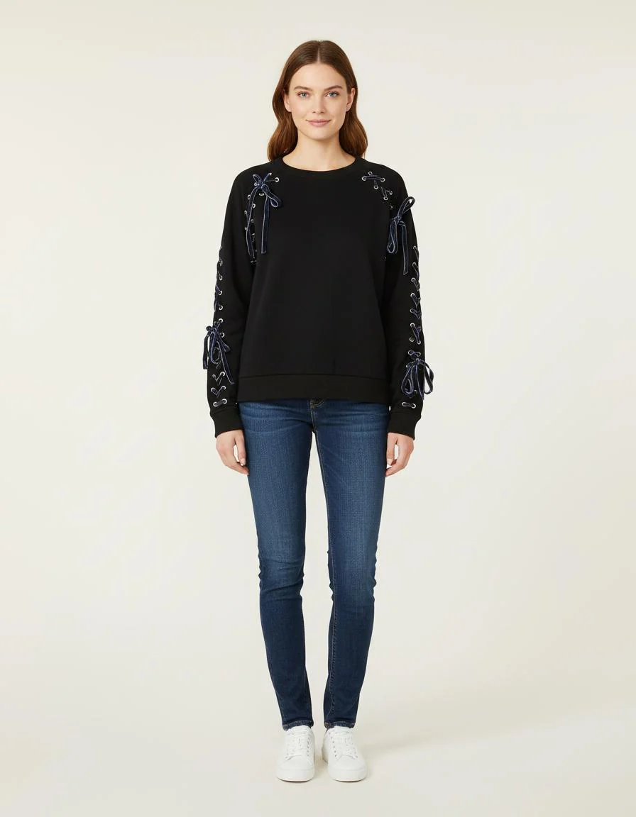 Sweat Molletonné Avec Laçage - Taille S/36