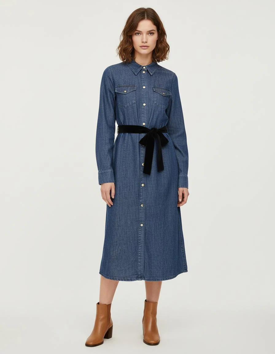 Robe En Denim Brut Denim - Taille S/36