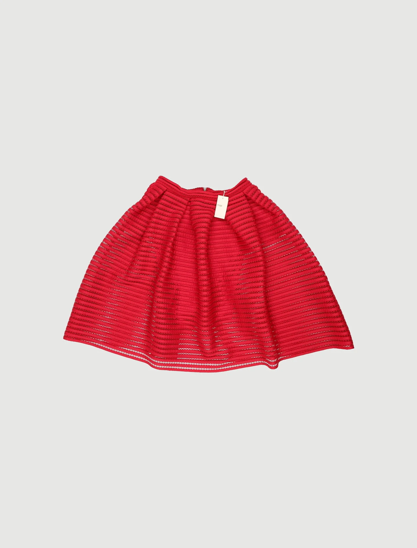 Jupe Boule En Maille Technique Cerise - Taille M/38 - Image 2