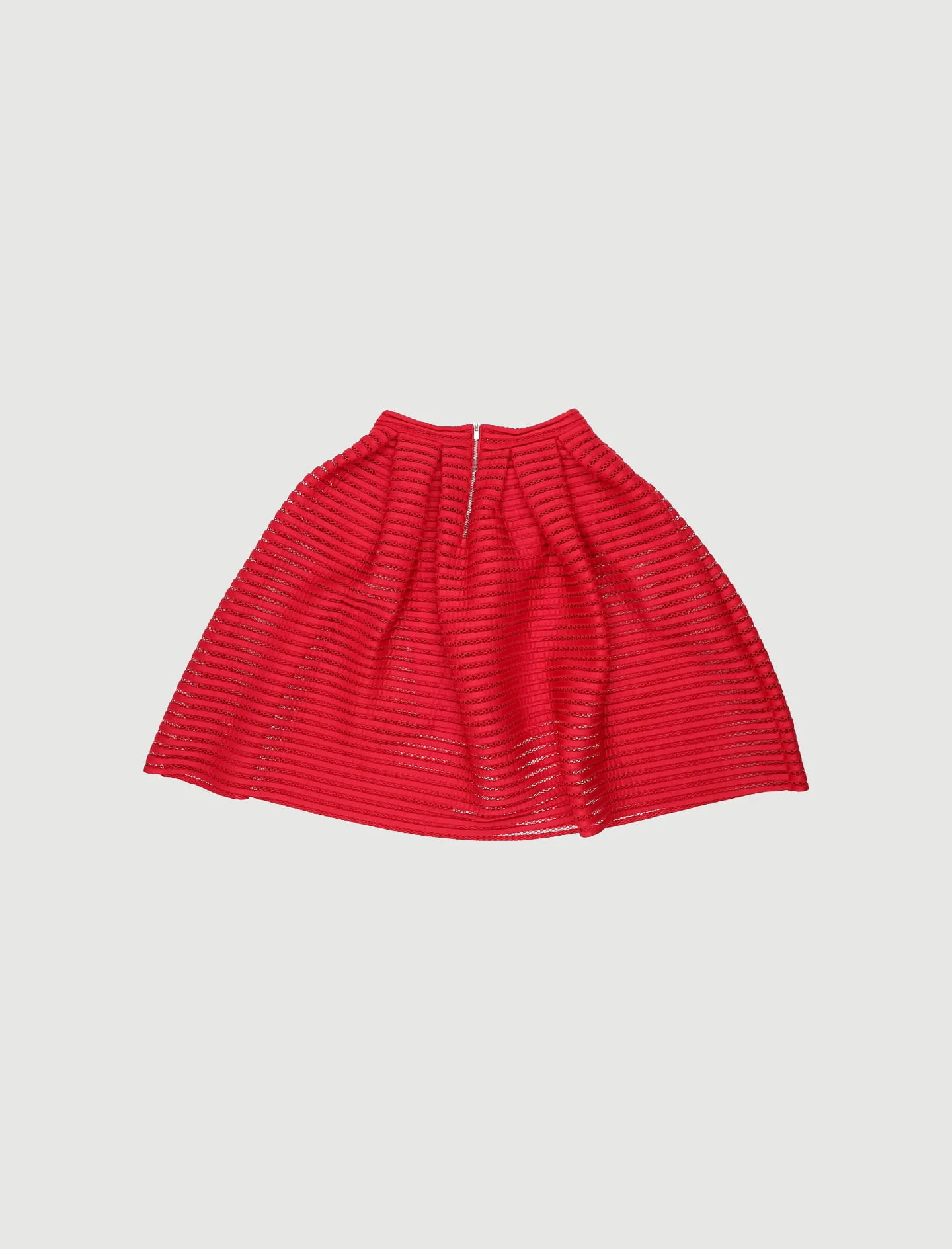 Jupe Boule En Maille Technique Cerise - Taille M/38 - Image 3