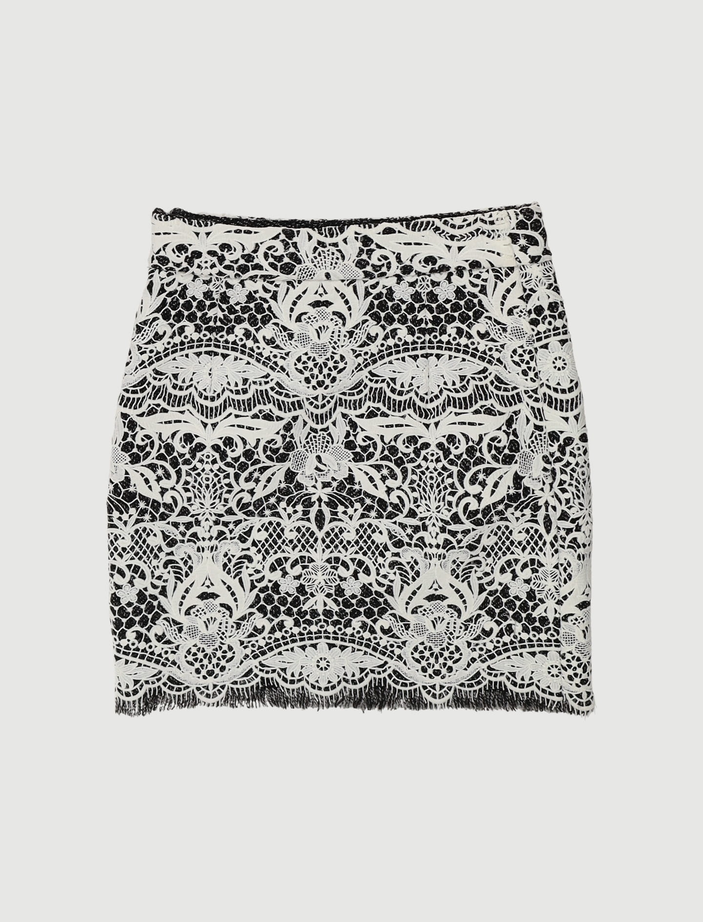 Jupe Courte En Guipure Contrecollée - Taille S/36 - Image 3