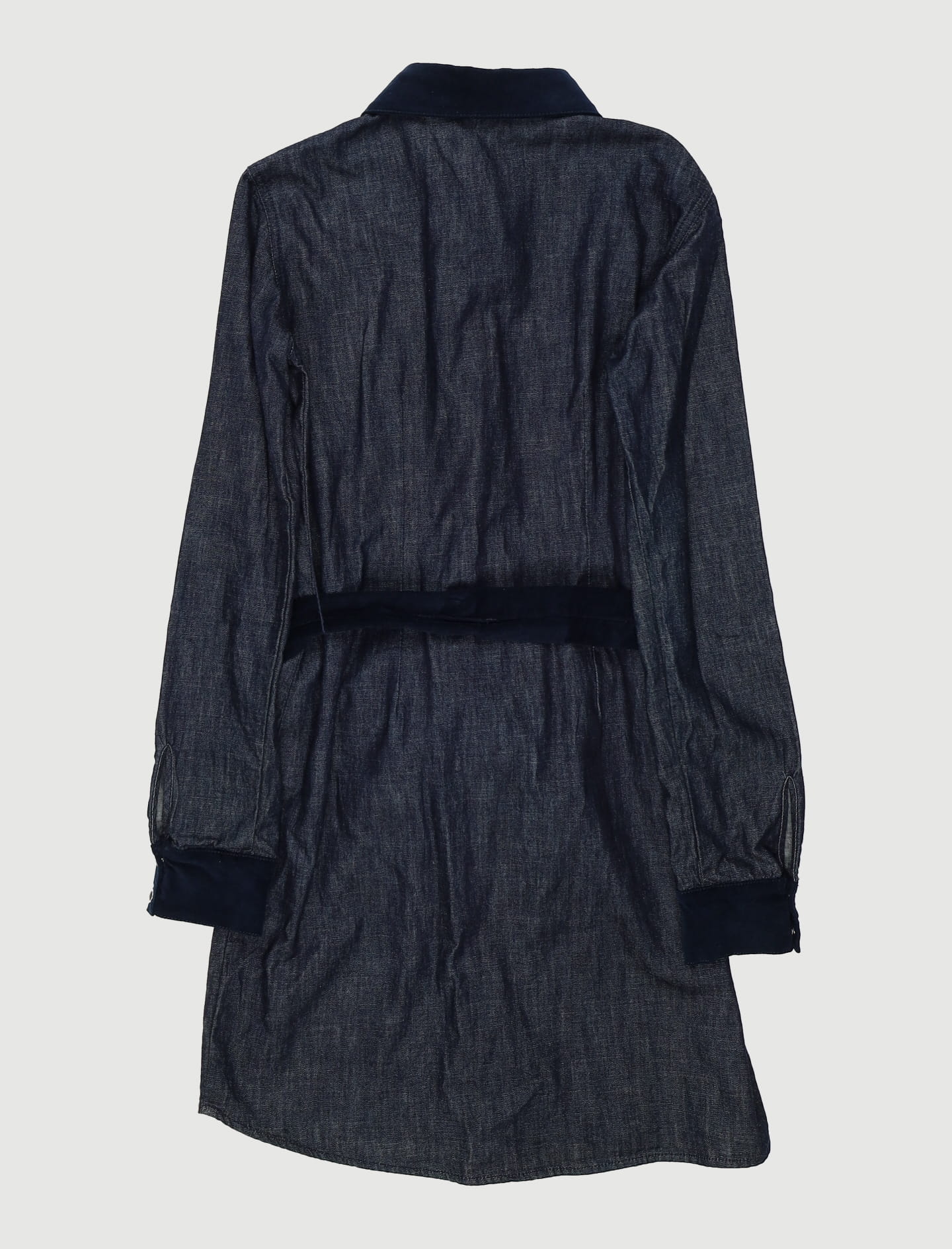 Robe En Denim Avec Détails En Velours - Taille M/38 - Image 3