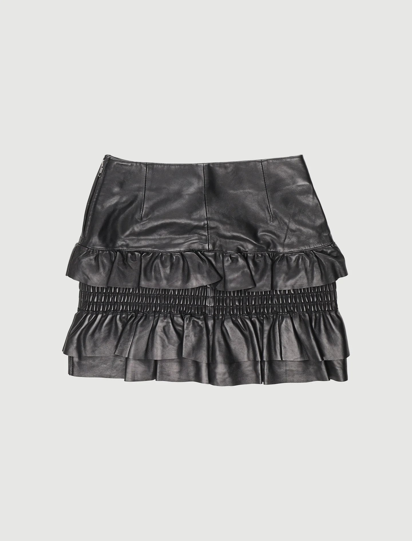 Jupe En Cuir À Volants - Taille M/38 - Image 3