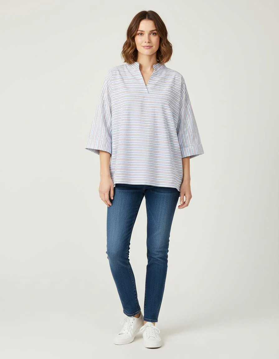 Top Loose En Coton Rayé - Taille S/36