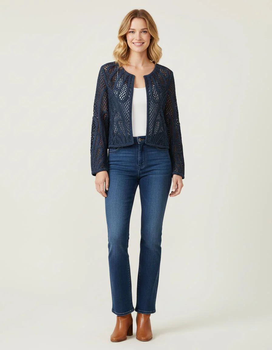 Veste Courte En Macramé - Taille M/38