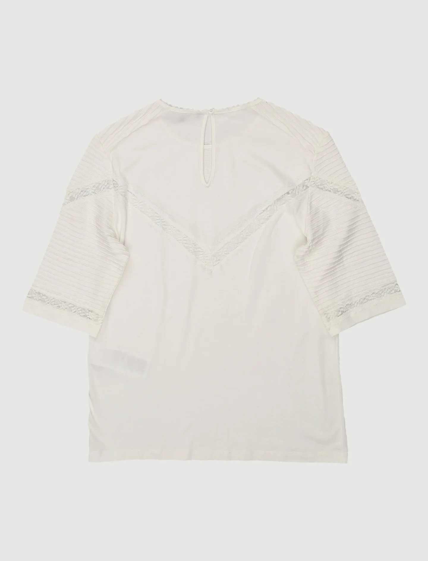 Tee-Shirt Avec Galons De Dentelle - Taille S/36 - Image 3