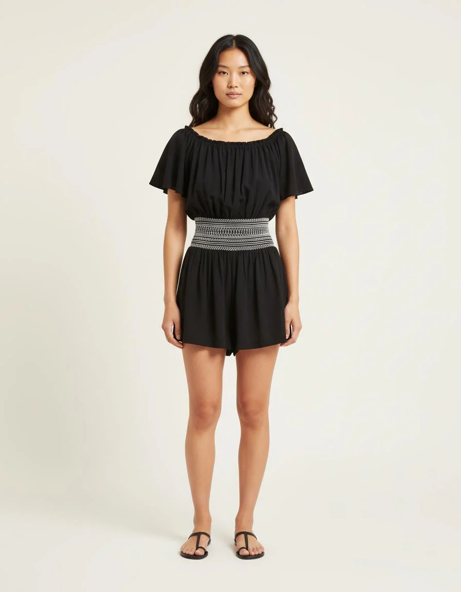 Combi-Short Avec Smocks - Taille S/36