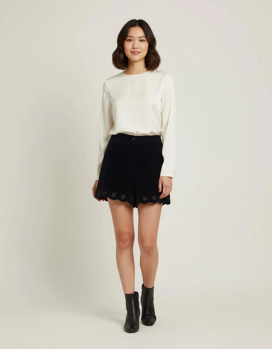 Short En Velours Matelassé - Taille XS/34