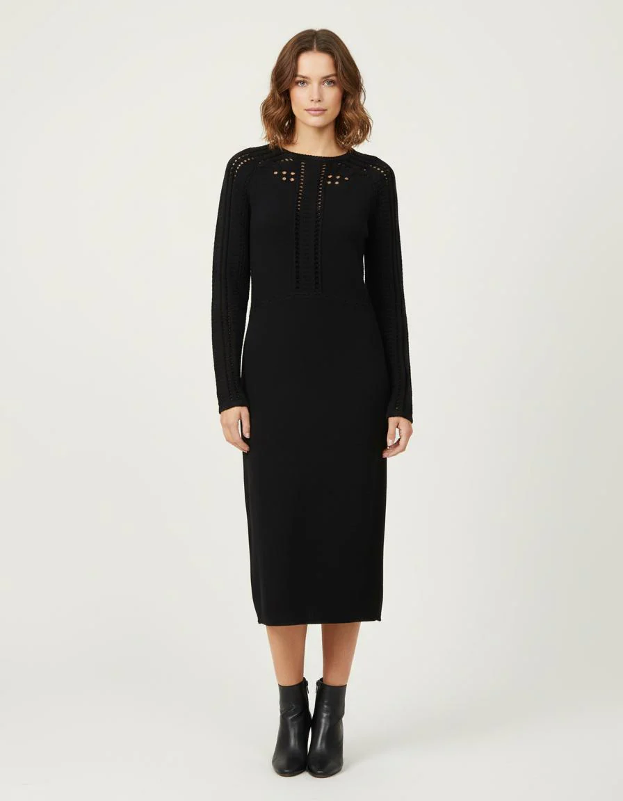 Robe Tube En Maille Ajourée - Taille M/38