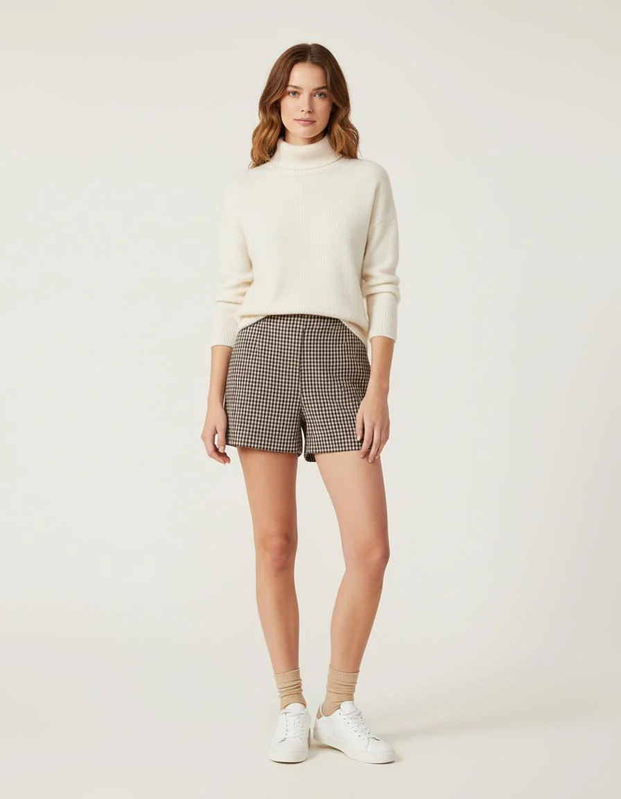 Short Court À Carreaux - Taille S/36