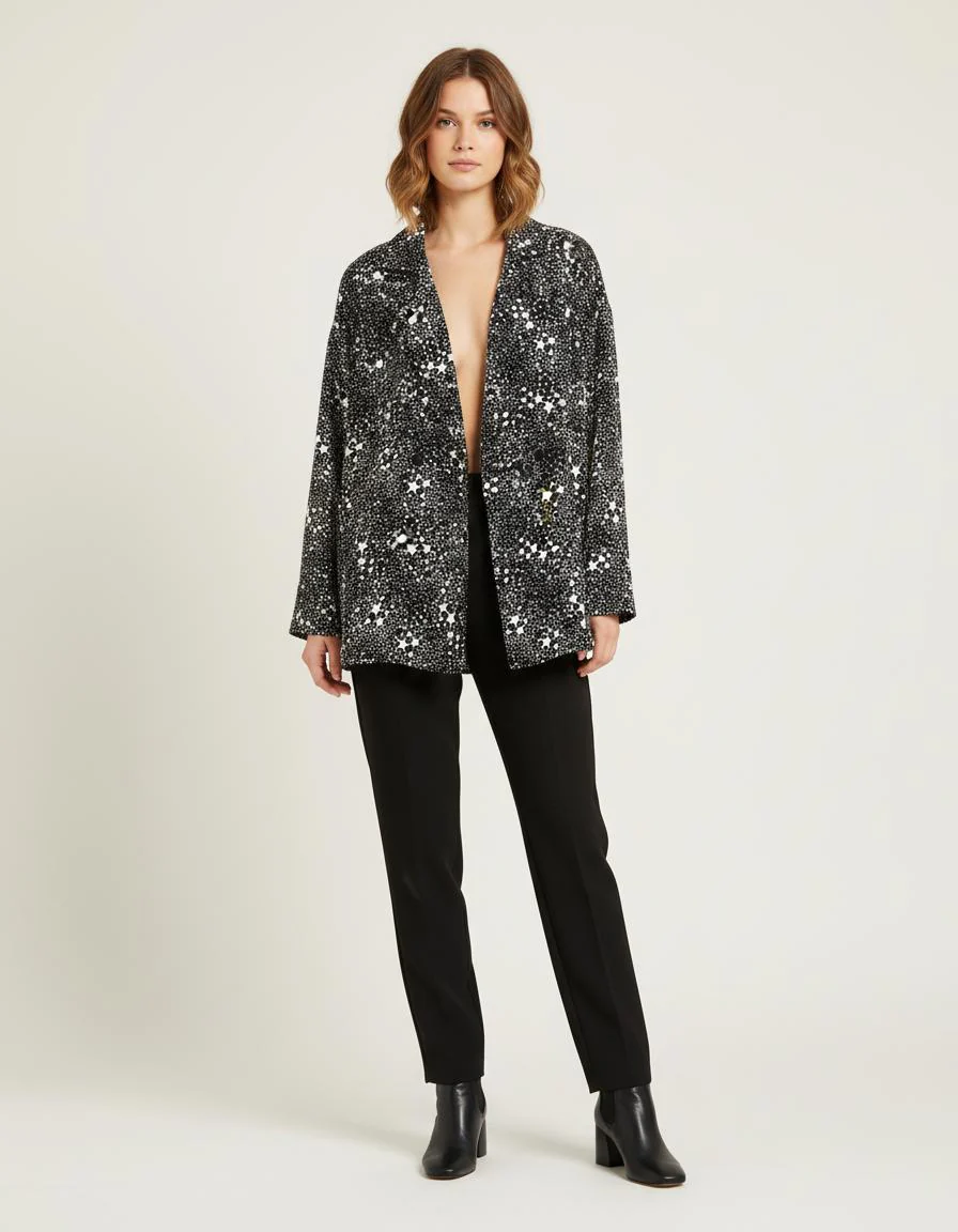 Chemise Ample Imprimé Étoiles - Taille S/36