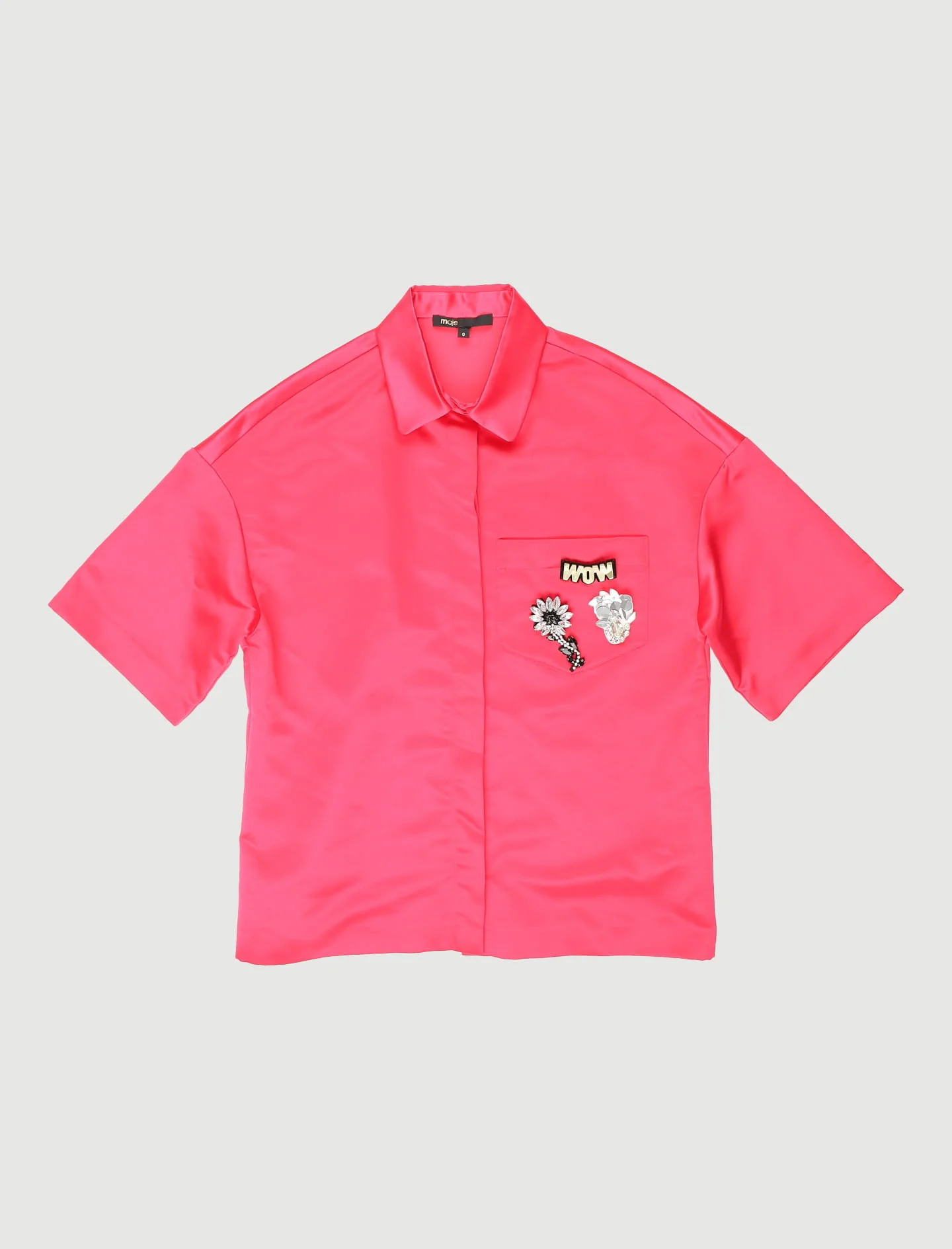 Chemise En Satin À Bijoux Sur La Poche - Taille XS/34 - Image 2