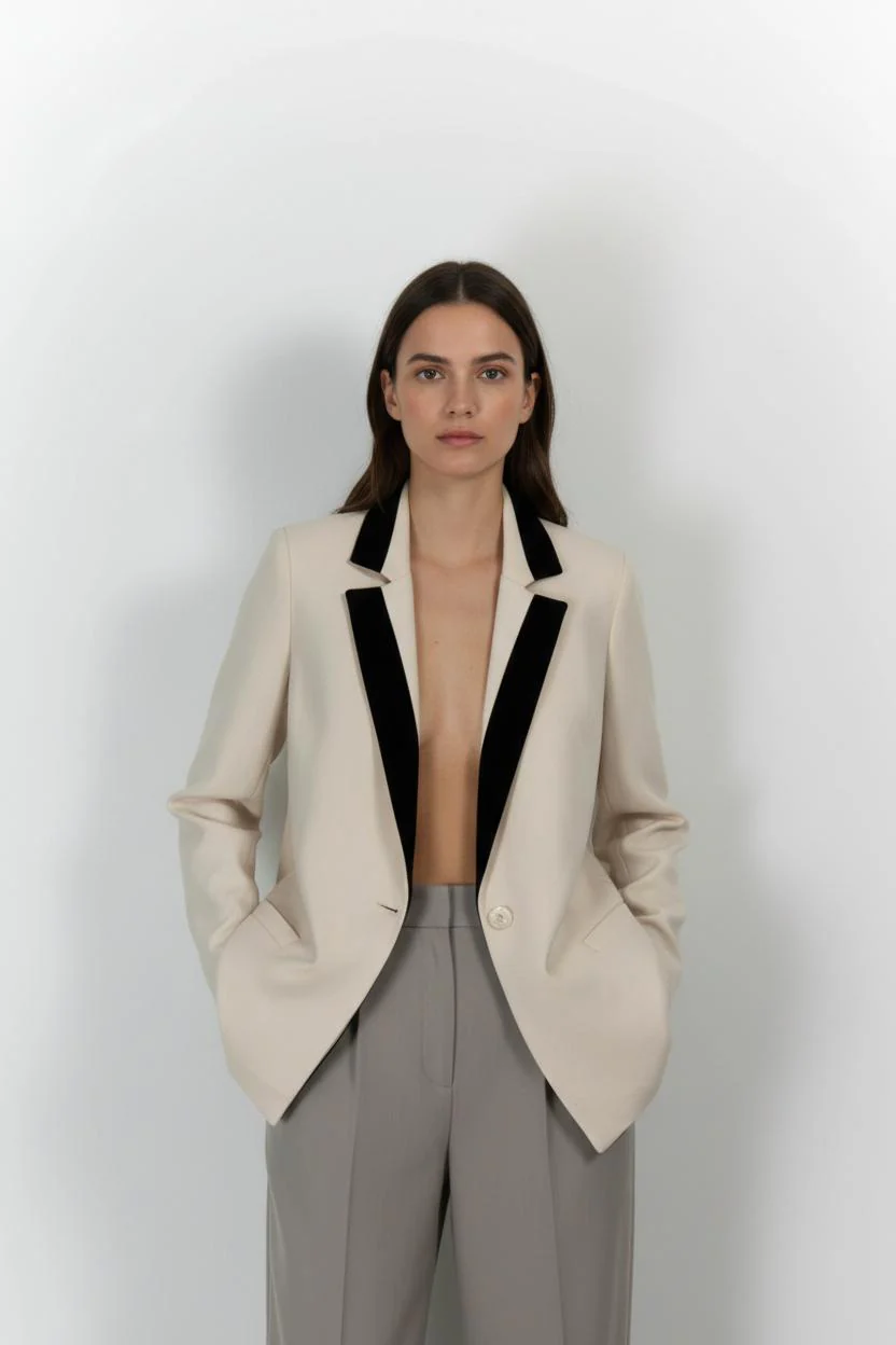 Blazer Beige et Noir - Taille XS/34