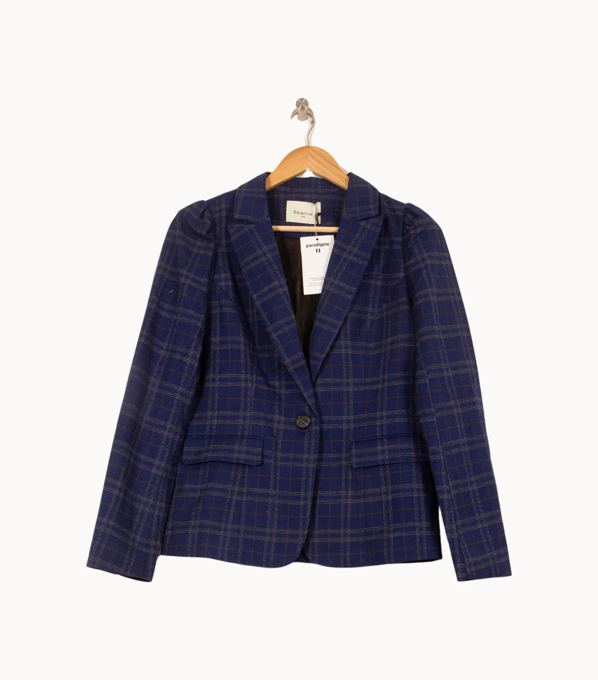 Blazer Bleu à Carreaux - Taille S/36 - Image 2