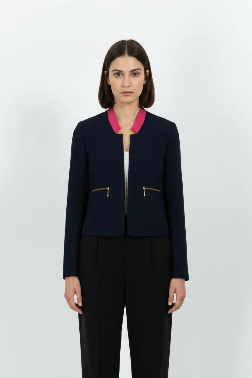 Blazer Bleu Marine et Rose - Taille S/36