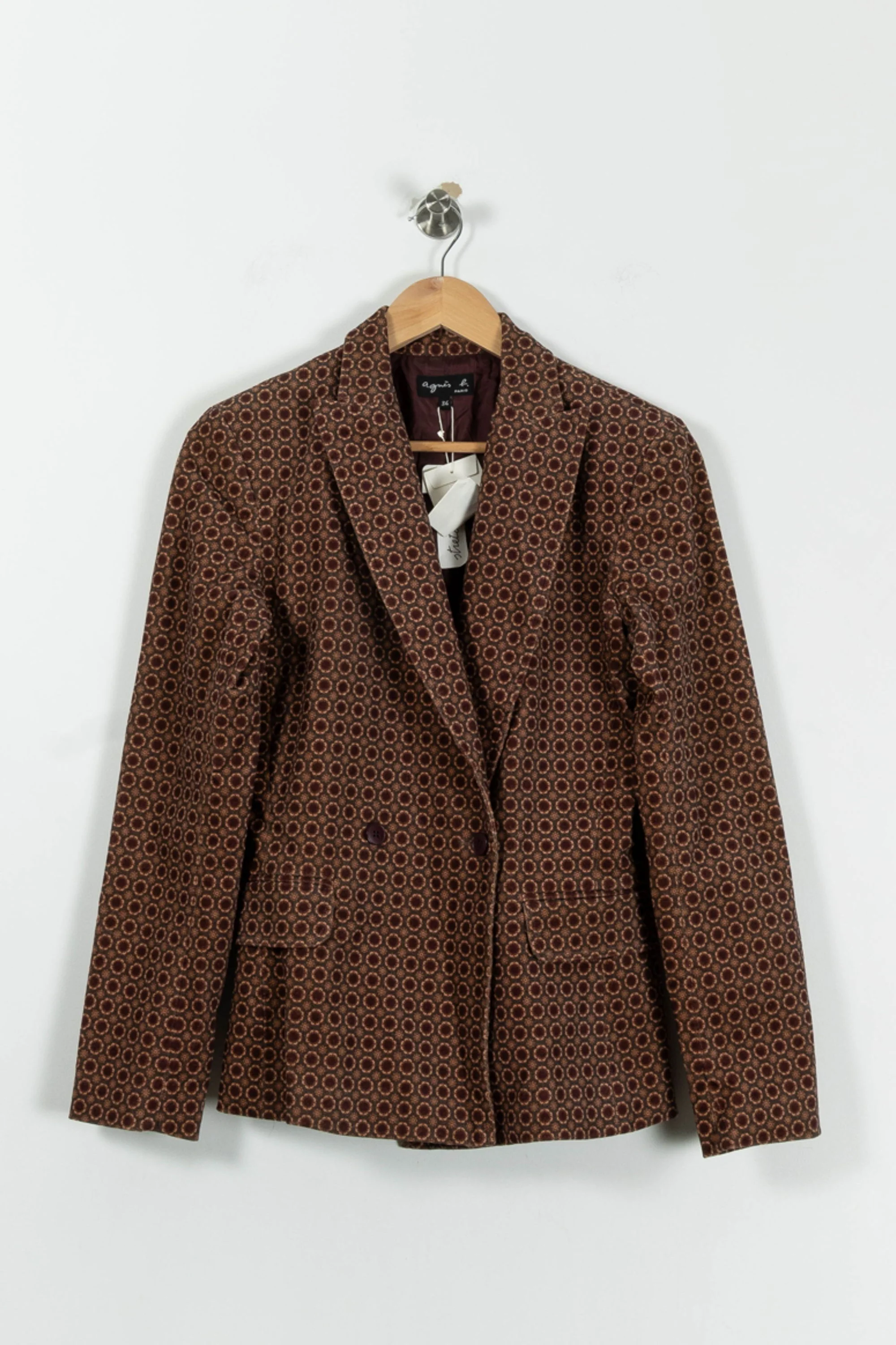 Blazer Bordeaux et Marron - Taille S/36 - Image 2
