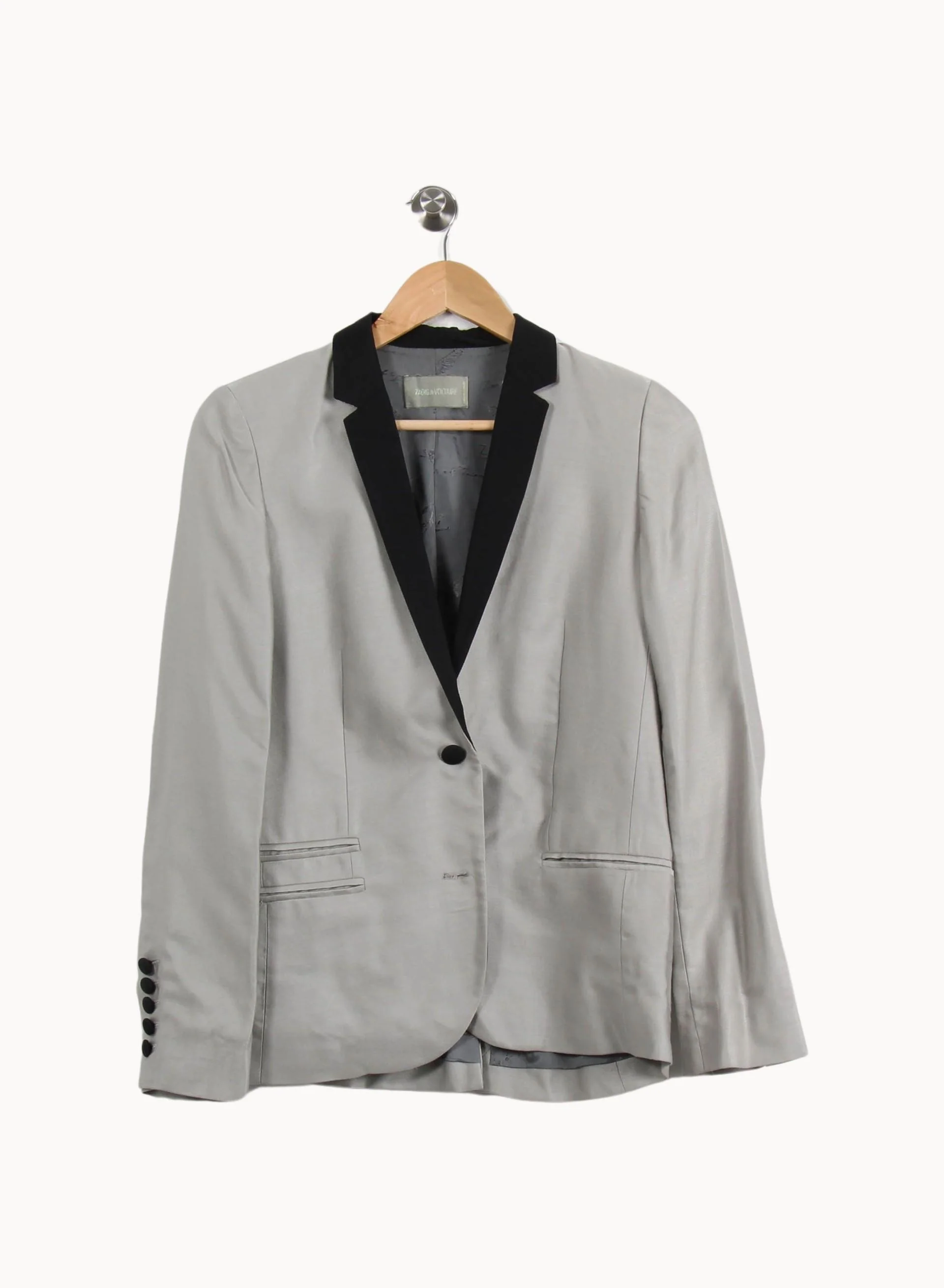 Blazer Gris et Noir - Taille S/36 - Image 2