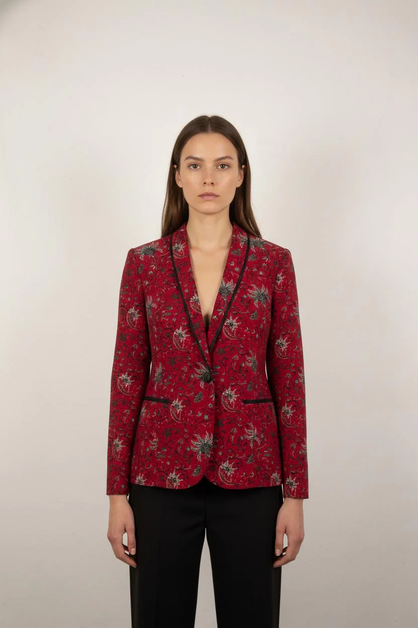 Blazer Rouge et Noir - Taille S/36