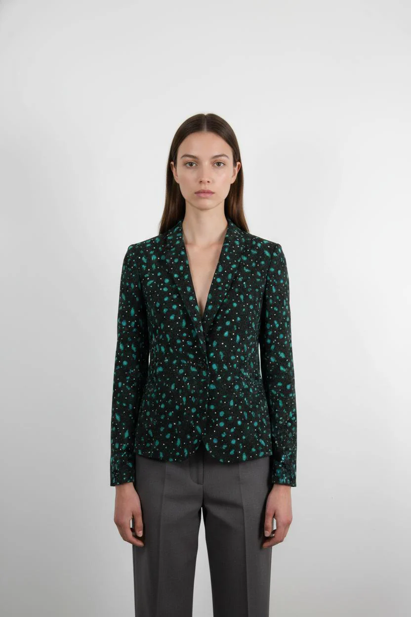 Blazer Vert et Noir - Taille XS/34
