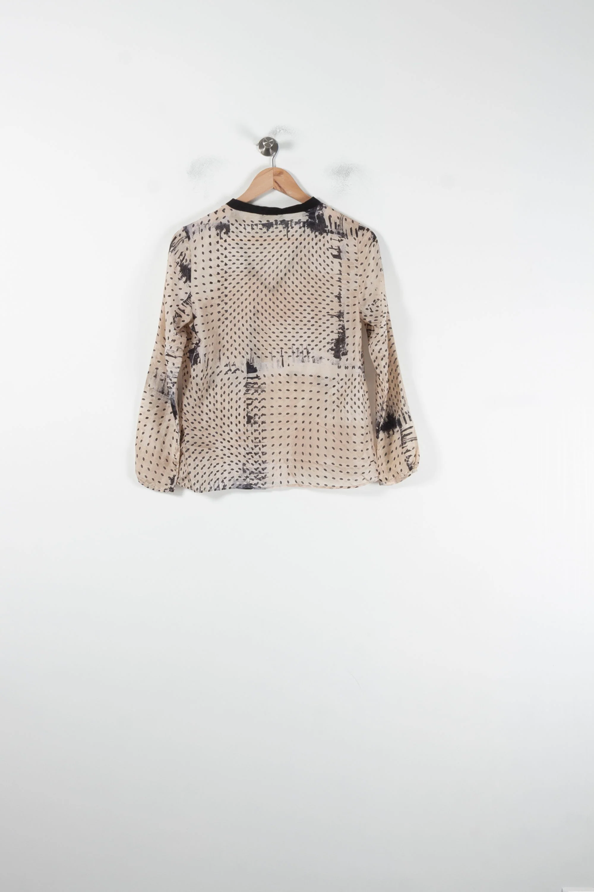 Blouse Beige et Noire - Taille XS/34 - Image 4