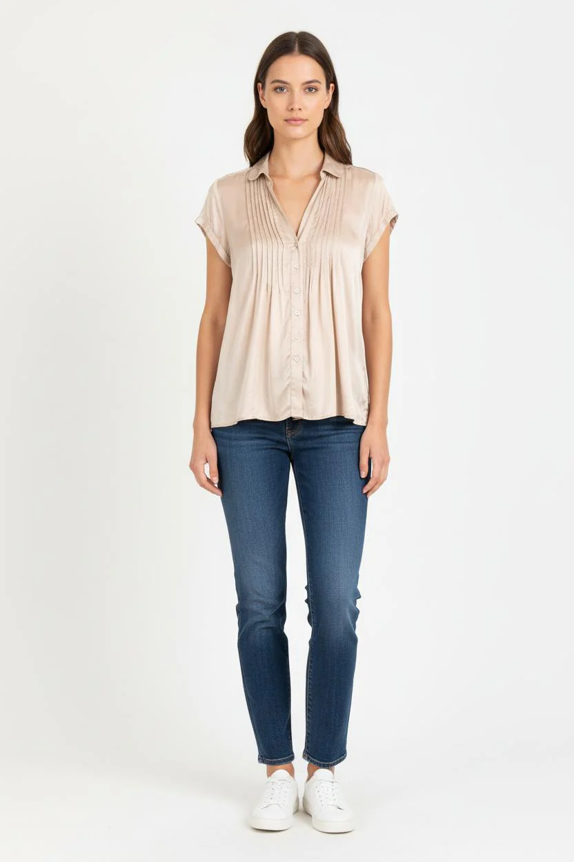 Blouse Beige - Taille M/38