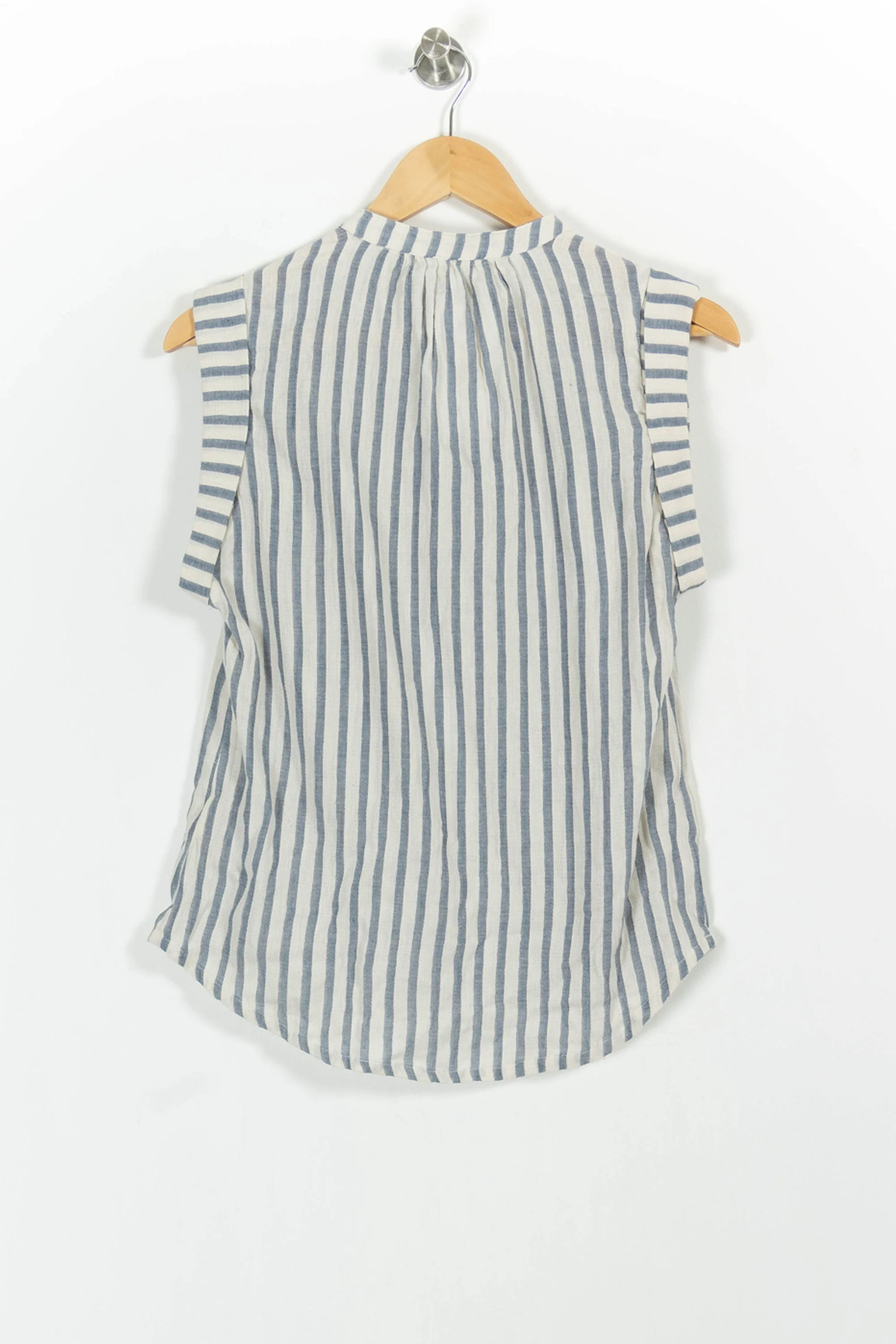 Blouse Blanche et Bleue - Taille M/38 - Image 4