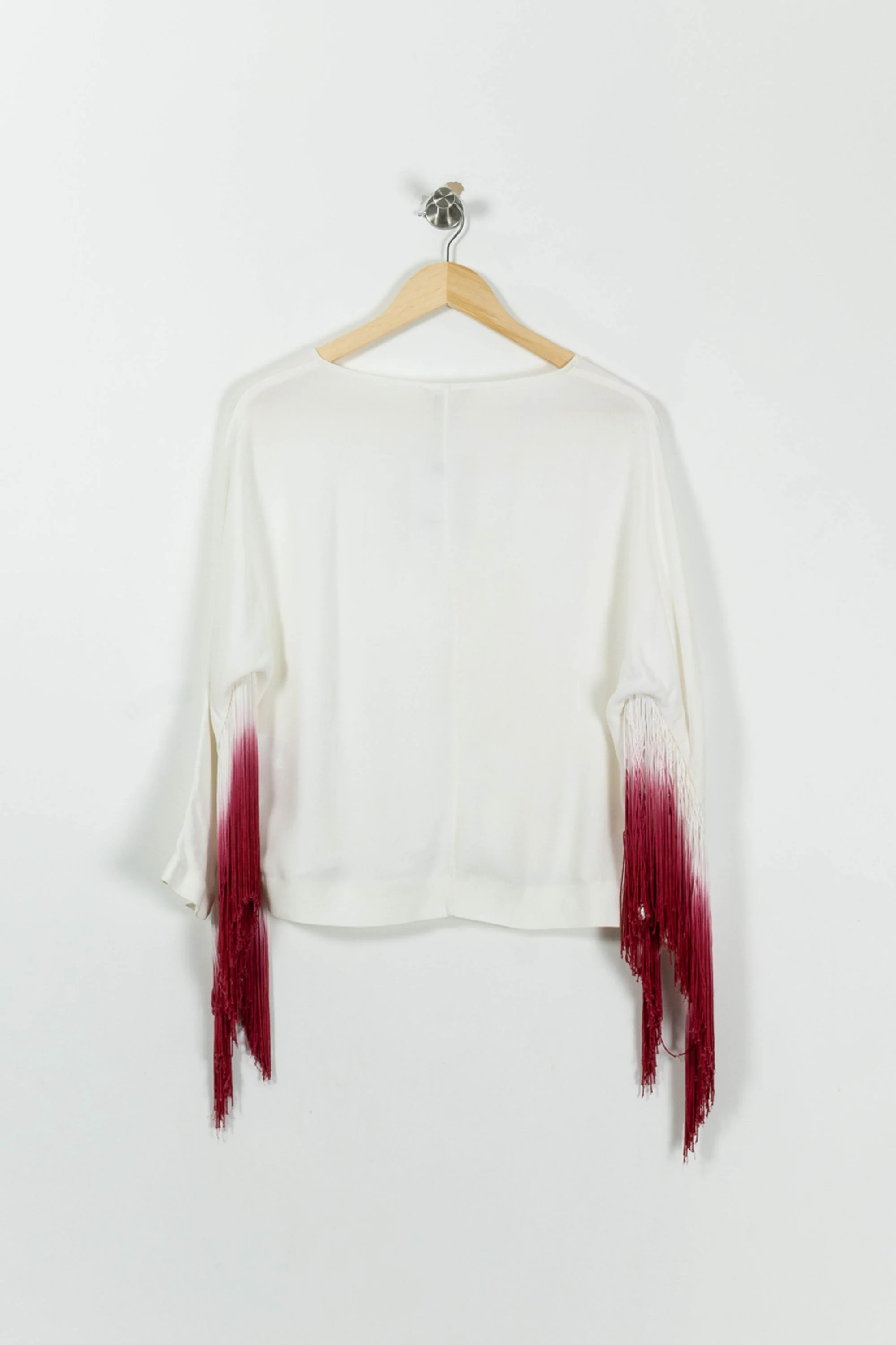 Blouse Blanche et Bordeaux - Taille S/36 - Image 4