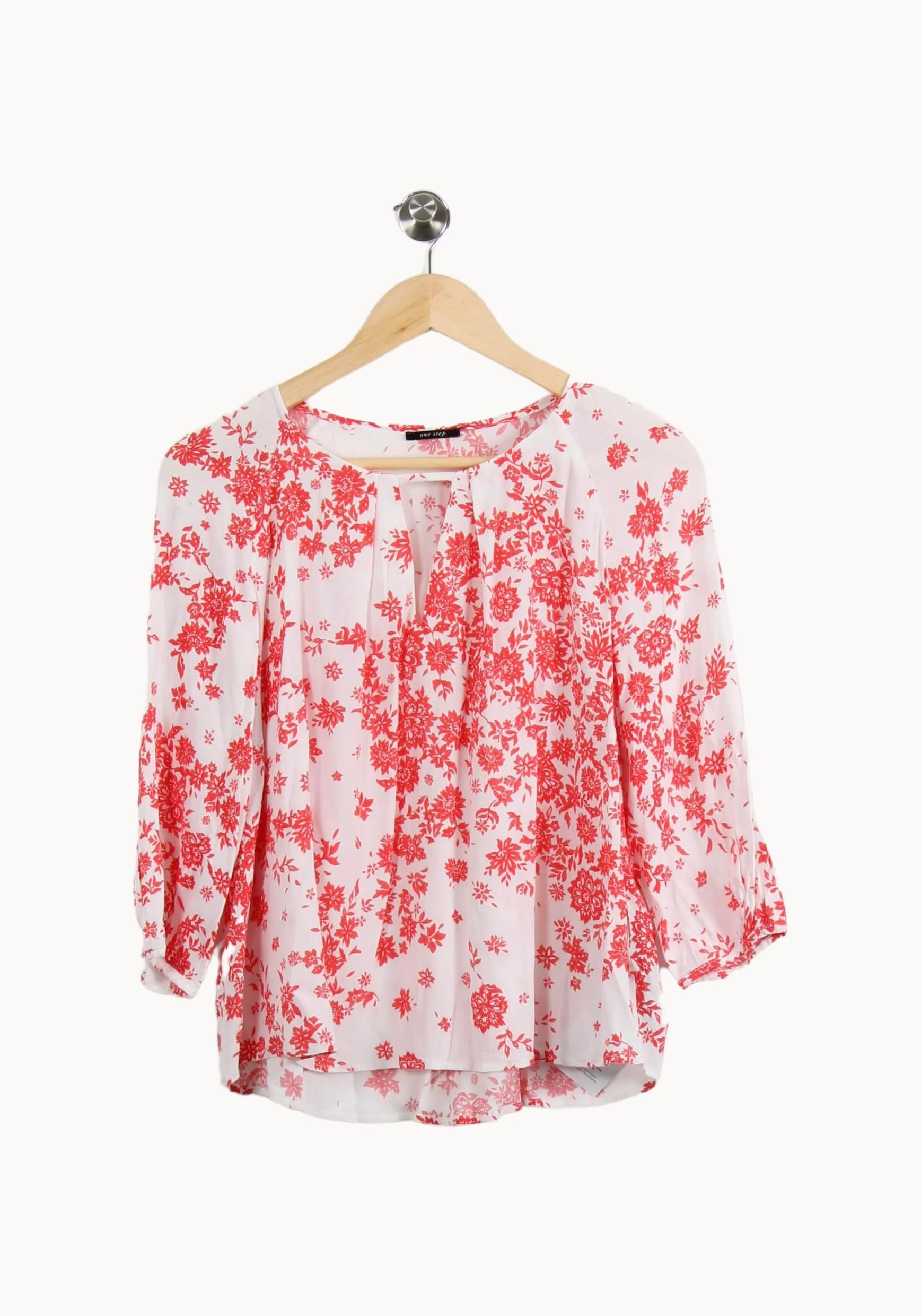 Blouse Blanche et Rouge - Taille M/38 - Image 2
