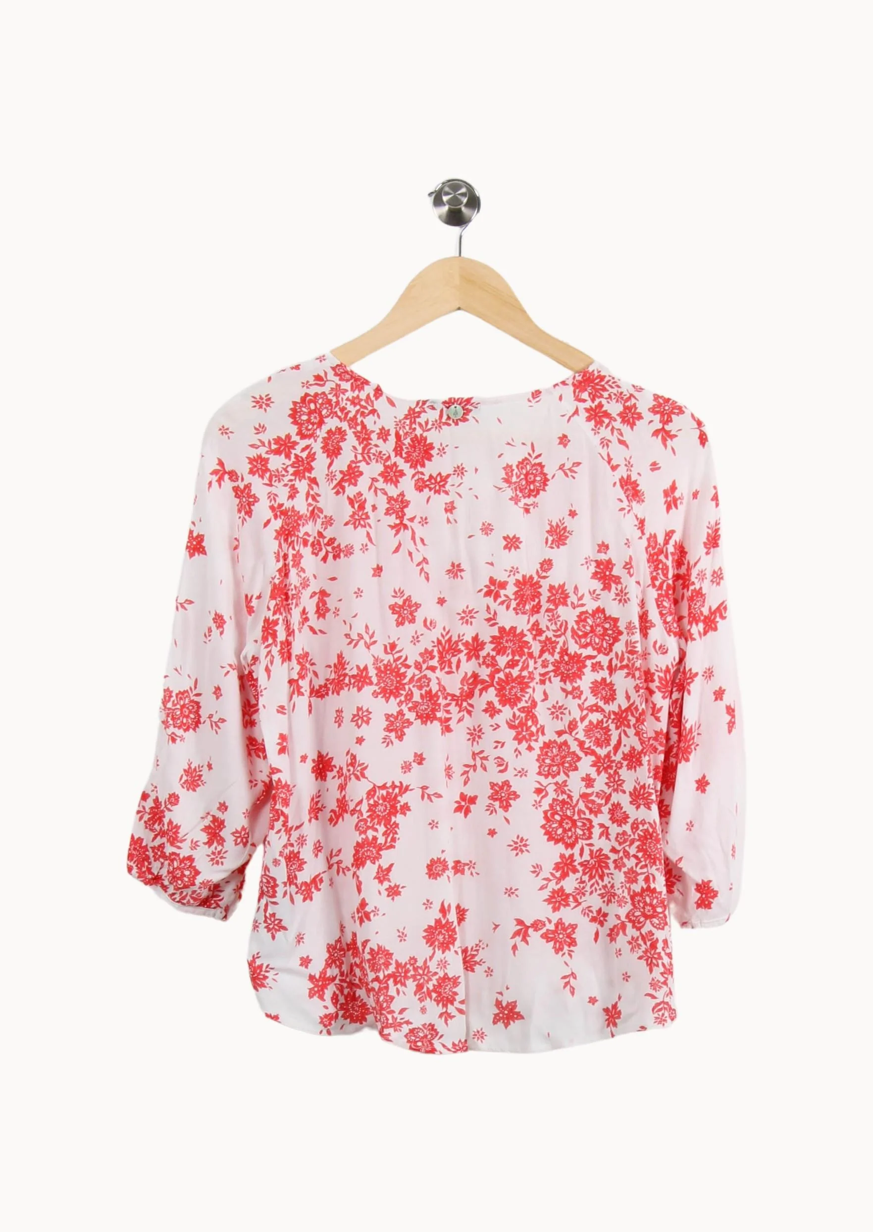 Blouse Blanche et Rouge - Taille M/38 - Image 4