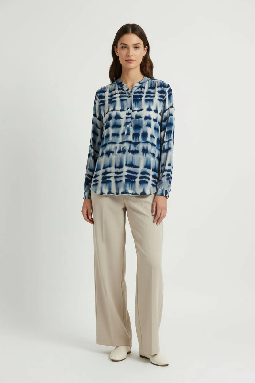 Blouse Bleu et Blanc - Taille M/38