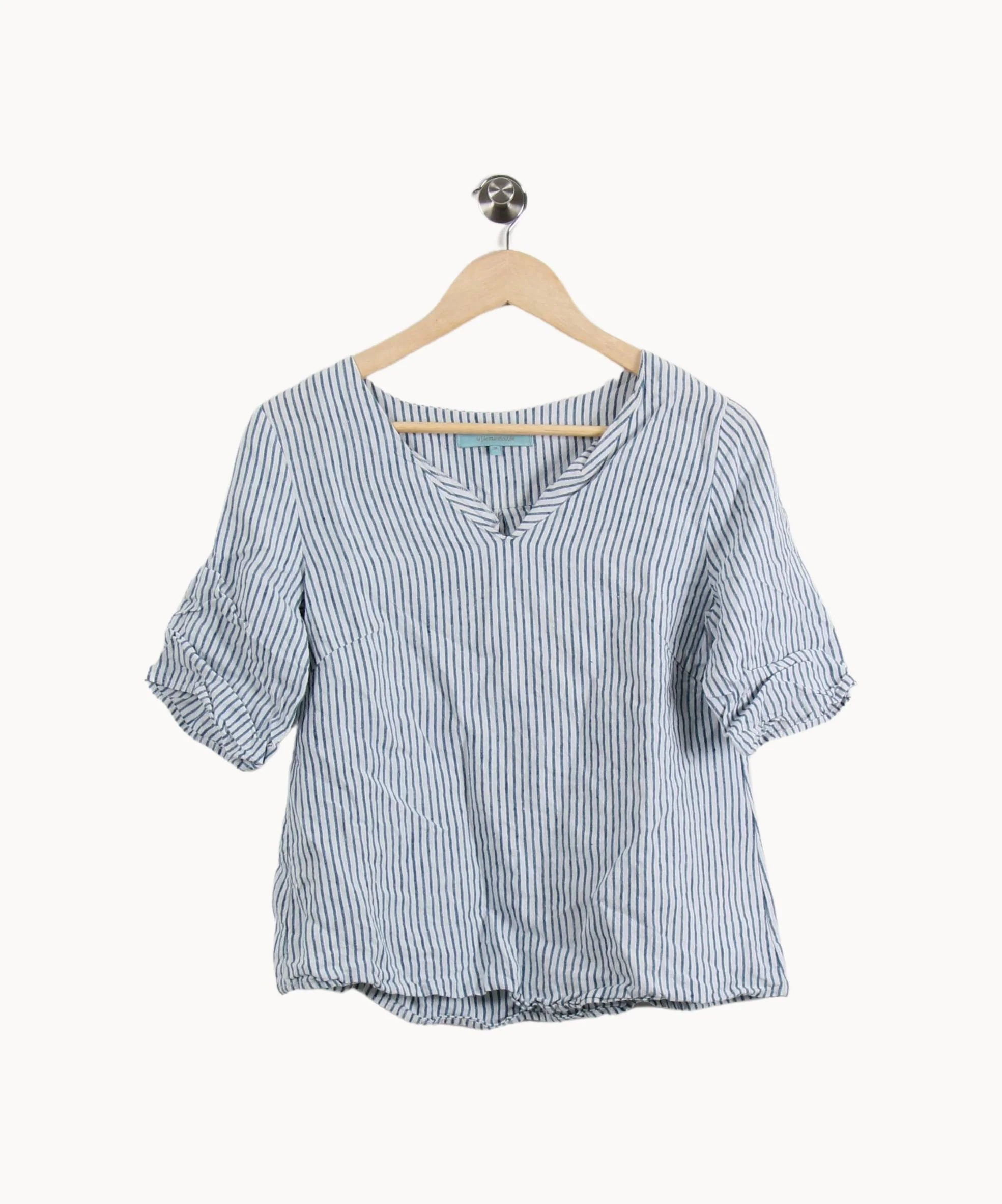 Blouse Bleu et Blanc - Taille S/36 - Image 2